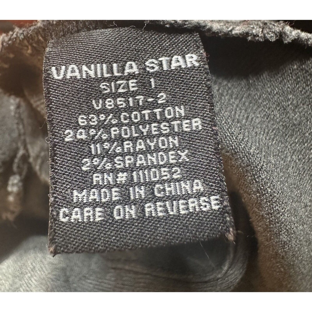 Vanilla Star Juniors' Printed Raw-Hem Camo Skirtall Black Size 1 - Picture 8 of 9